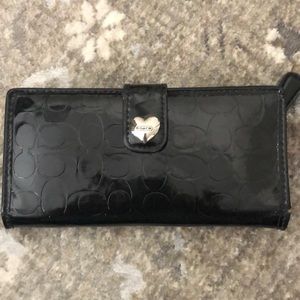 Black shiny Coach Wallet